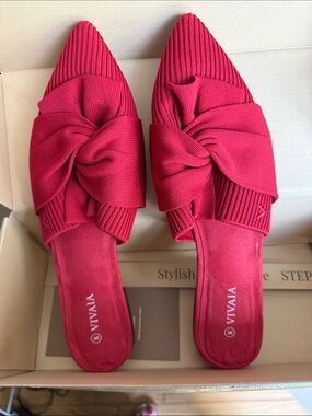 VIVAIA Women's Red Knot Slip-On Mules
